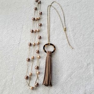 Pair of long necklaces